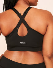 Load image into Gallery viewer, Earth Republic Evie Mid-Support Sports Bra Sports Bra in color Jet Black and shape sports bra
