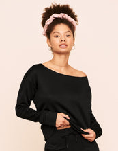 Load image into Gallery viewer, Earth Republic Reese Boat Neck Sweater Boat Neck Sweater in color Jet Black and shape sweater
