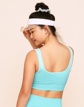 Load image into Gallery viewer, Earth Republic Maeve Ombre Sports Bra Sports Bra in color Solid 04 - Ombre Aqua and shape sports bra
