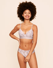 Load image into Gallery viewer, Earth Republic Makenna Lightly Lined Wireless Bra Wireless Bra in color Snakeskin (Lingerie Print 2) and shape plunge
