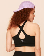 Load image into Gallery viewer, Earth Republic Evie Mid-Support Sports Bra Sports Bra in color Jet Black and shape sports bra
