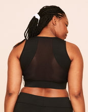 Load image into Gallery viewer, Earth Republic Axelle Sports Bra Sports Bra in color Jet Black and shape sports bra
