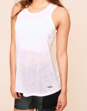 Load image into Gallery viewer, Earth Republic Emmaline Dropped Armhole Tank Workout Tank in color Snow White and shape tank
