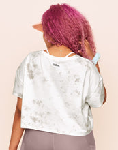 Load image into Gallery viewer, Earth Republic Austyn Cropped Crew Neck Tee Cropped Top in color Tea Stain Print and shape short sleeve tee
