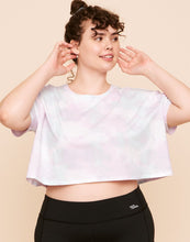 Load image into Gallery viewer, Earth Republic Austyn Cropped Crew Neck Tee Cropped Top in color Tie Dye (Athleisure Print 2) and shape short sleeve tee
