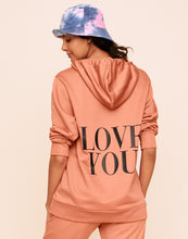 Load image into Gallery viewer, Earth Republic Faye Hooded Pullover Hoodie in color Rhododendron Marl and shape hoodie
