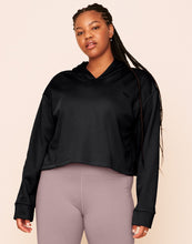 Load image into Gallery viewer, Earth Republic Myah Escape Luxe Hoodie Cropped Hoodie in color Jet Black and shape hoodie
