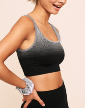 Load image into Gallery viewer, Earth Republic Maeve Ombre Sports Bra Sports Bra in color Solid 01 - Ombre Black and shape sports bra

