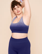 Load image into Gallery viewer, Earth Republic Maeve Ombre Sports Bra Sports Bra in color Solid 02 - Ombre Navy and shape sports bra
