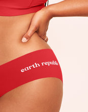 Load image into Gallery viewer, Earth Republic Marlowe Clean Cut Clean Cut Cheeky in color Flame Scarlet and shape cheeky
