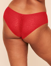 Load image into Gallery viewer, Earth Republic Billie Lace Lace Cheeky in color Flame Scarlet and shape cheeky
