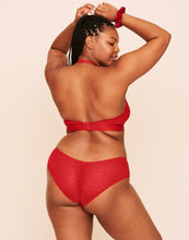 Load image into Gallery viewer, Earth Republic Billie Lace Lace Cheeky in color Flame Scarlet and shape cheeky
