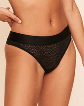 Load image into Gallery viewer, Earth Republic Ariya Lace Lace Thong in color Jet Black and shape thong
