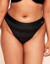 Load image into Gallery viewer, Earth Republic Ariya Lace Lace Thong in color Jet Black and shape thong
