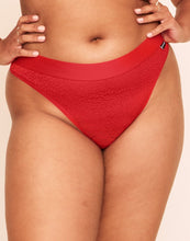 Load image into Gallery viewer, Earth Republic Ariya Lace Lace Thong in color Flame Scarlet and shape thong
