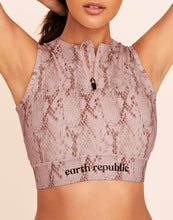 Load image into Gallery viewer, Earth Republic Axelle Sports Bra Sports Bra in color Snakeskin (Sports Print 2) and shape sports bra
