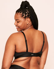 Load image into Gallery viewer, Earth Republic Makenna Lightly Lined Wireless Bra Wireless Bra in color Jet Black and shape plunge
