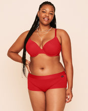 Load image into Gallery viewer, Earth Republic Jordyn Plunge Push Up Bra Push-Up Bra in color Flame Scarlet and shape plunge
