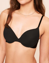 Load image into Gallery viewer, Earth Republic Jaliyah Lightly Lined Bra T-Shirt Bra in color Jet Black and shape full coverage
