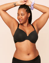 Load image into Gallery viewer, Earth Republic Jaliyah Lightly Lined Bra T-Shirt Bra in color Jet Black and shape full coverage
