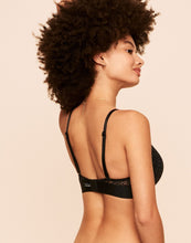 Load image into Gallery viewer, Earth Republic Kendall Lace Plunge Push Up Bra Lace Push-up Bra in color Jet Black and shape plunge
