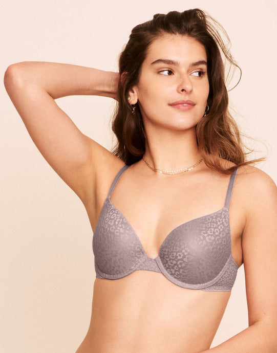 Earth Republic Dayana Lace Push Up Bra Lace Bra in color Deauville Mauve and shape plunge