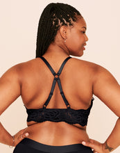 Load image into Gallery viewer, Earth Republic Maisie Longline Bralette Unlined Bralette in color Jet Black and shape bralette
